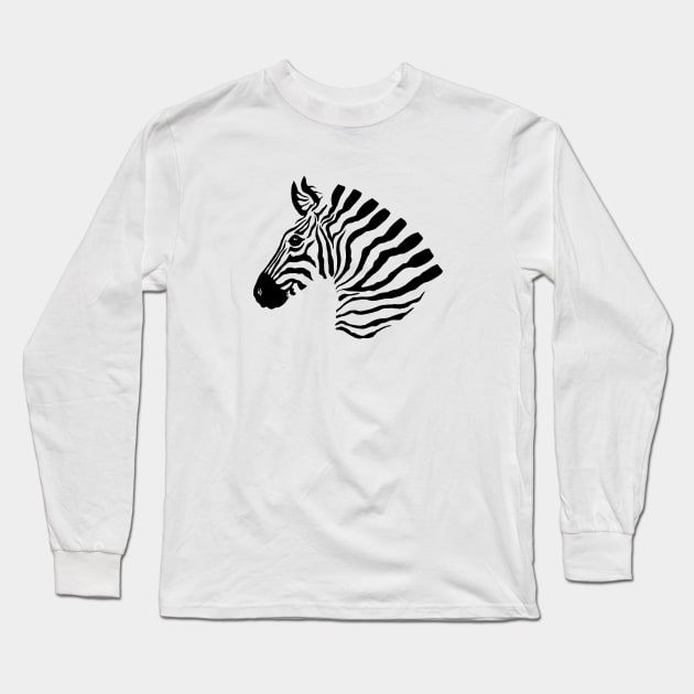 Zebra Long Sleeve T-Shirt by DarkoRikalo86